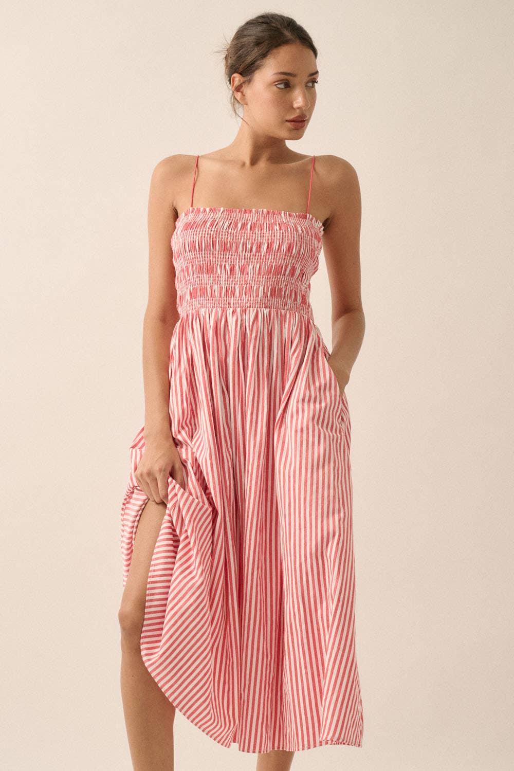 Say my Name Fit-and-Flare Pocket Midi Dress
