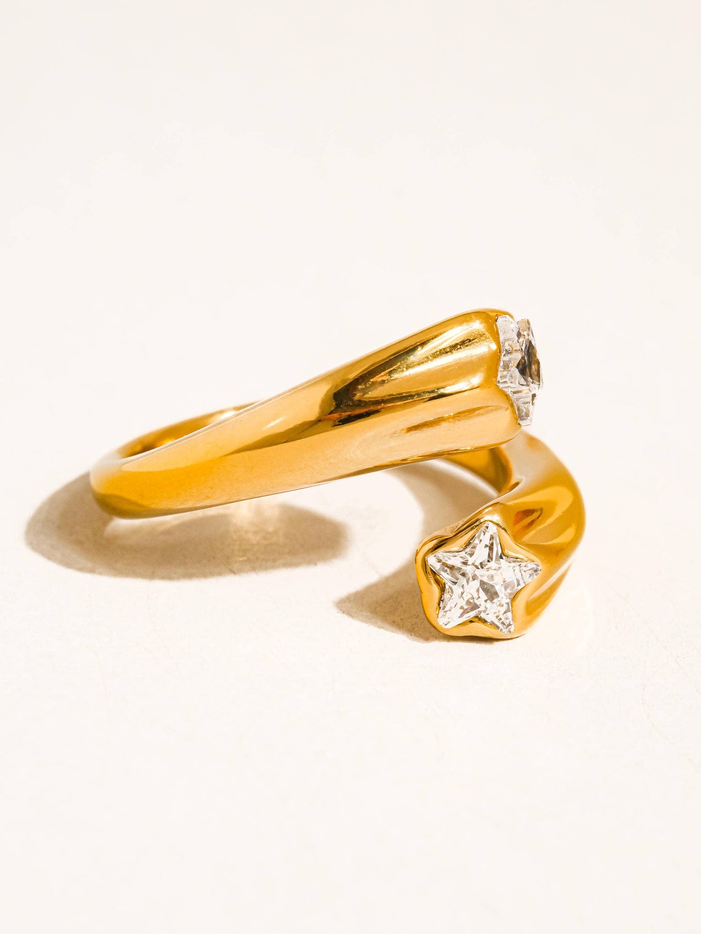 Double Star CZ Ring