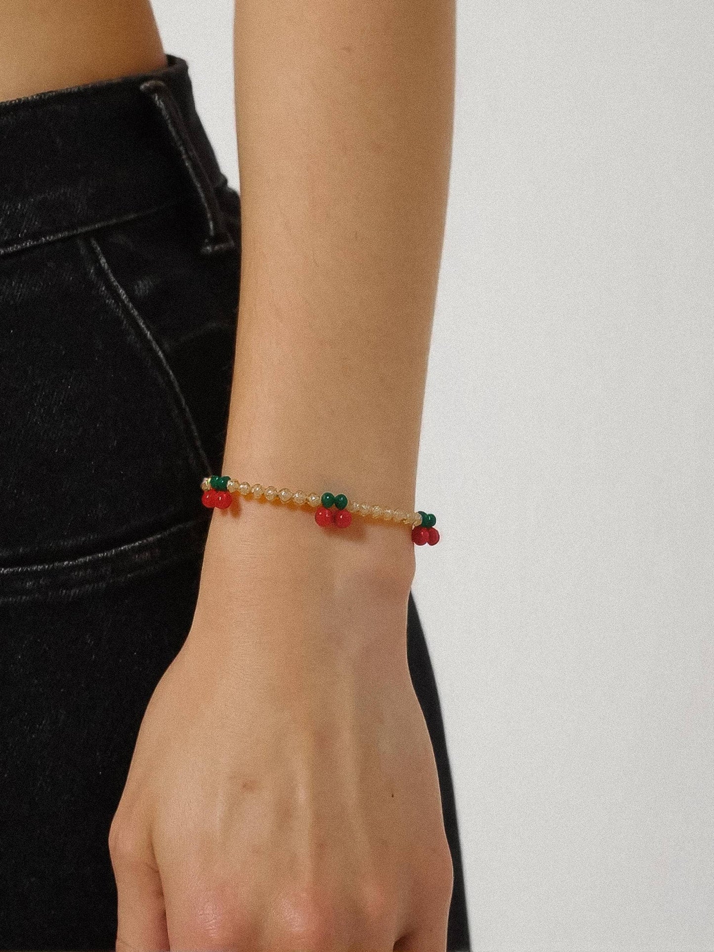 Quentin Beaded Cherry Bracelet