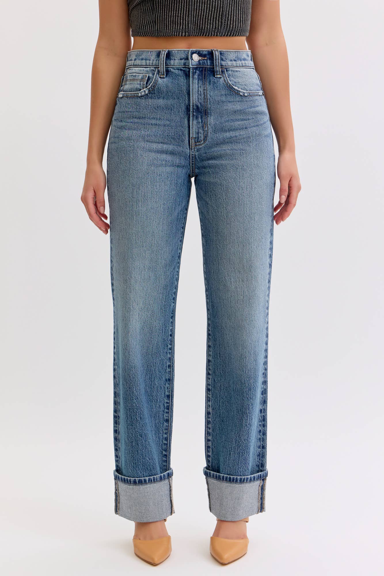 Super High Rise Dad Jean with Cuff