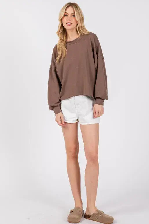 Terry Long Sleeve Top
