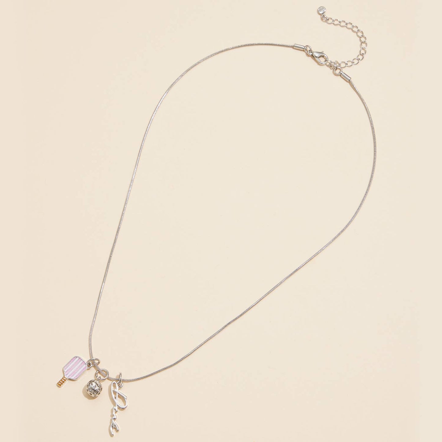 Pickleball Love Charm Necklace