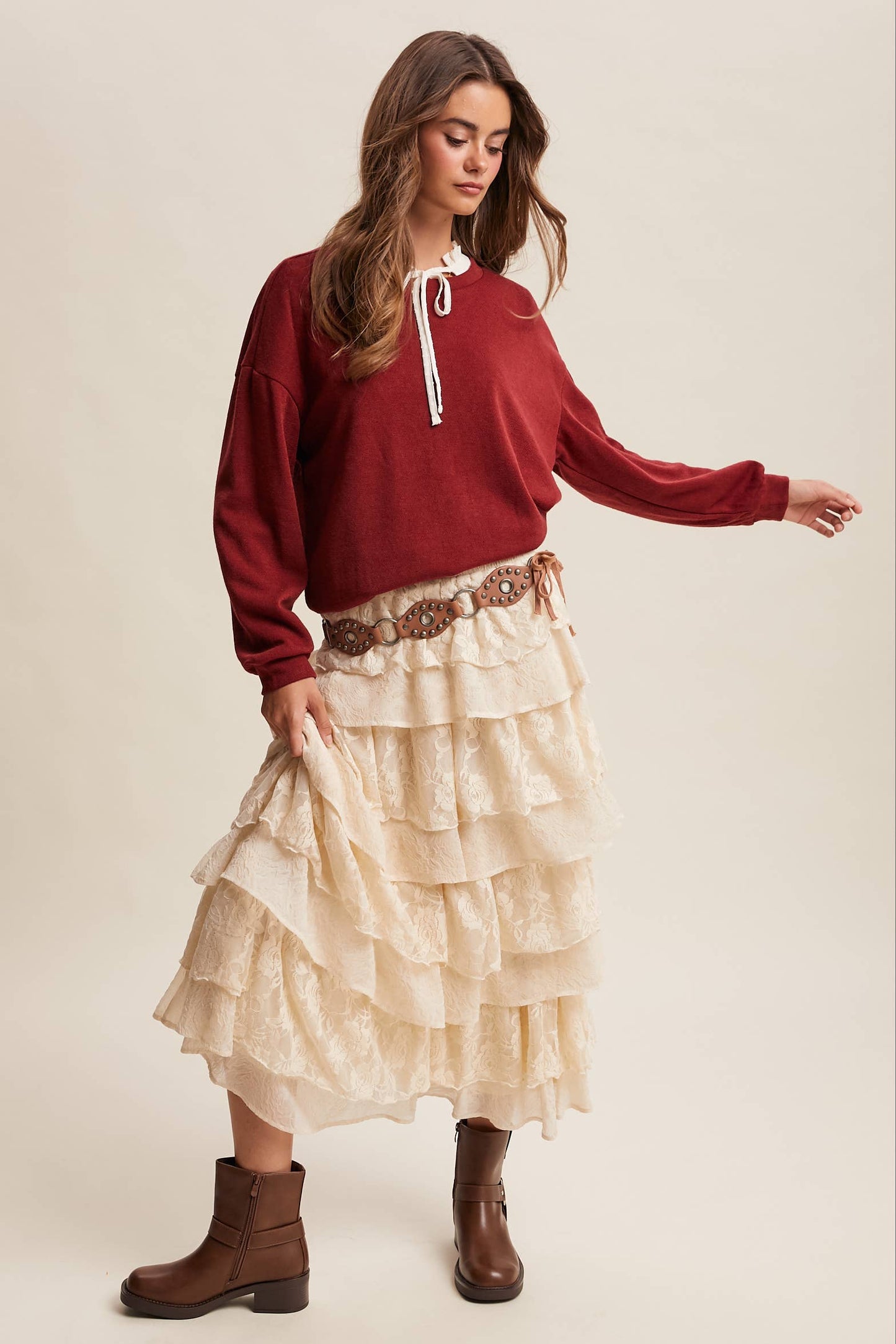 Brushed Knit Pullover Top