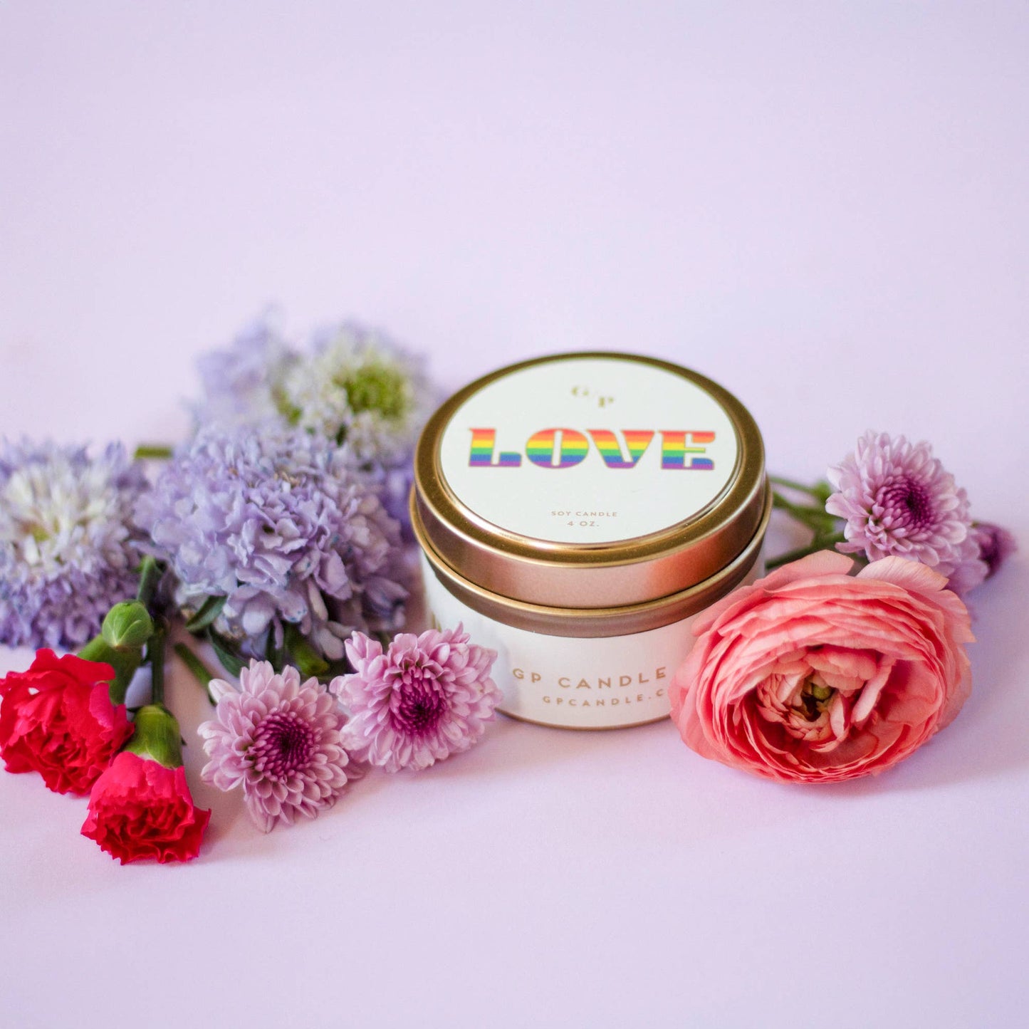 Love Pride Just Because 4 oz. Candle Tin