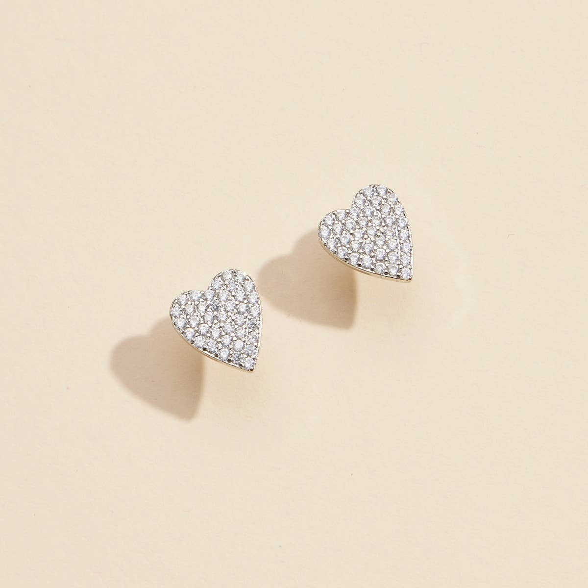 Heart Gold Dip Stud Earrings