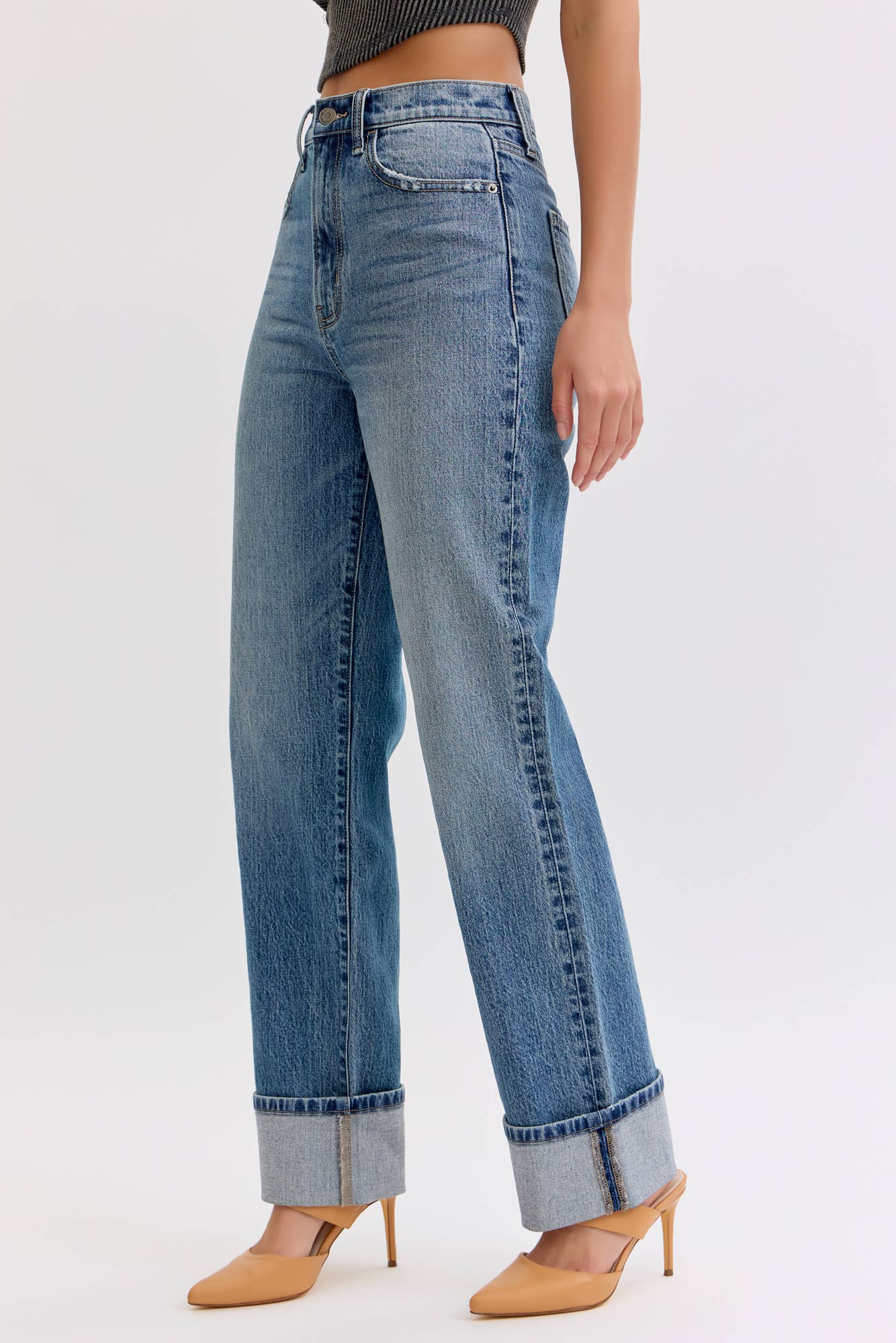 Super High Rise Dad Jean with Cuff