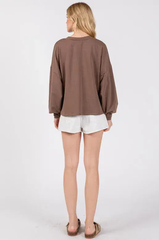 Terry Long Sleeve Top