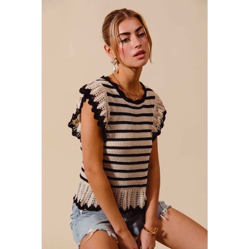 STRIPE SWEATER TOP
