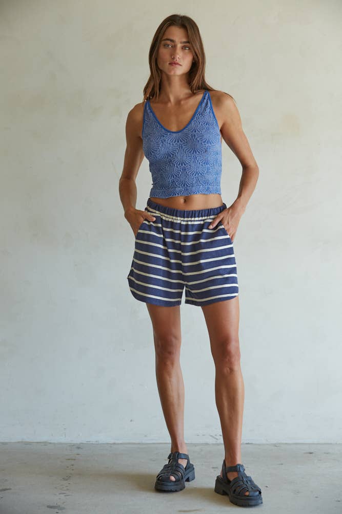 Knit Spandex Seamless Jacquard Tank
