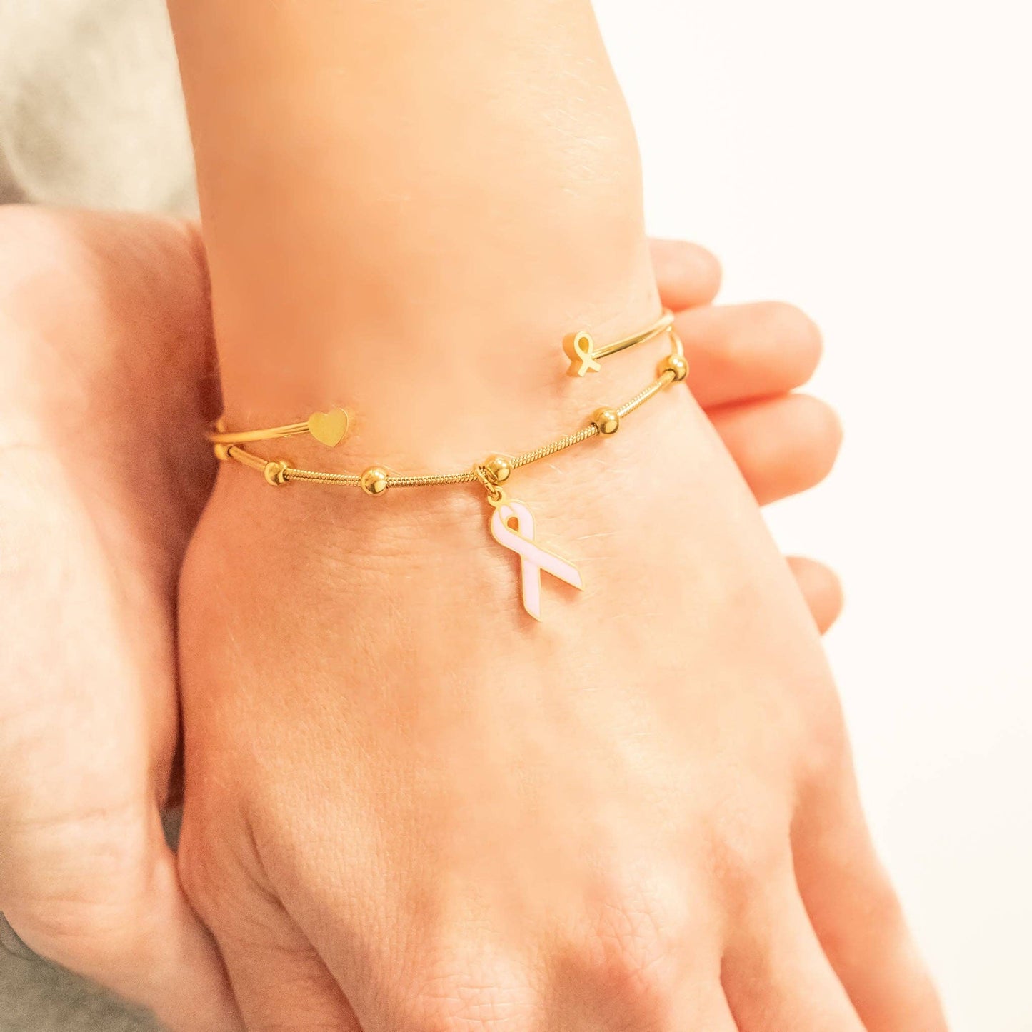 Breast Cancer Awareness Women's Adjustable Cuff Bracelet