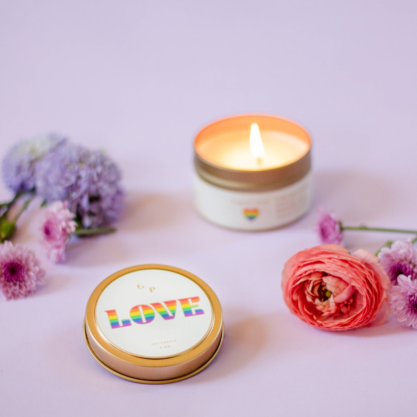 Love Pride Just Because 4 oz. Candle Tin