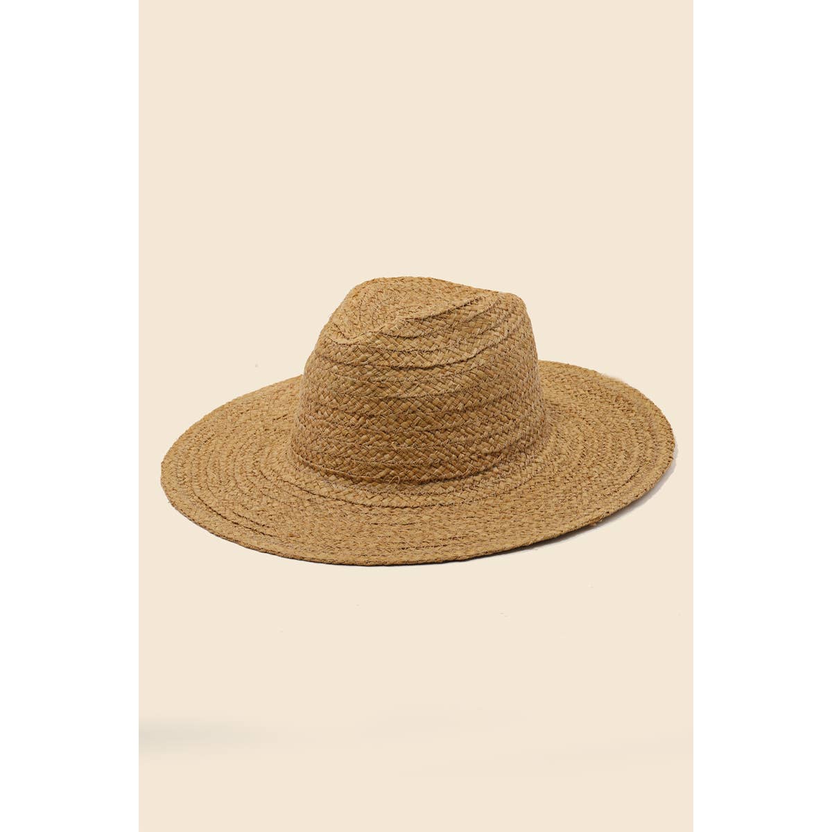 Straw Braid Flat Brim Sun Hat