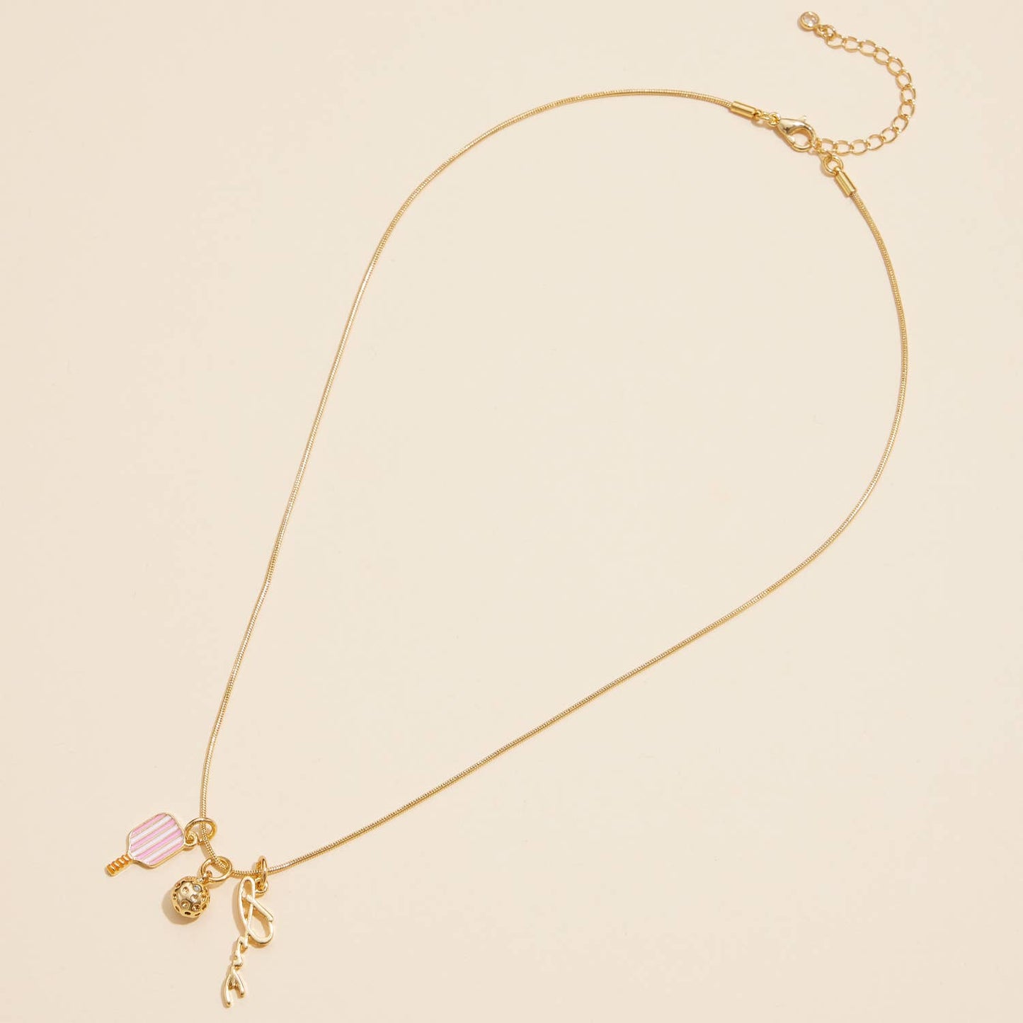 Pickleball Love Charm Necklace