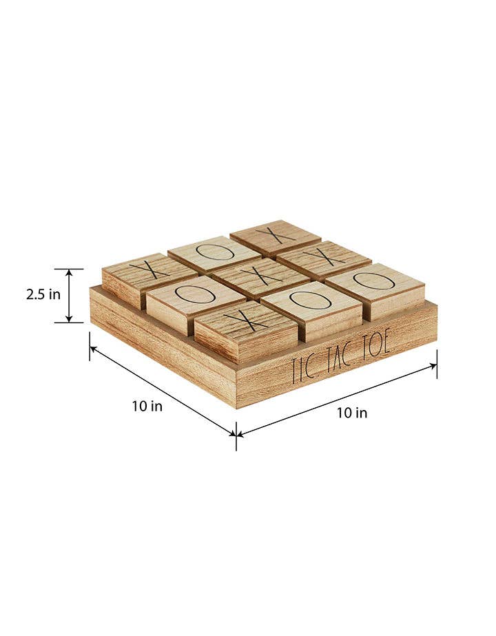 Wooden Decorative Tic Tac Toe Board Game