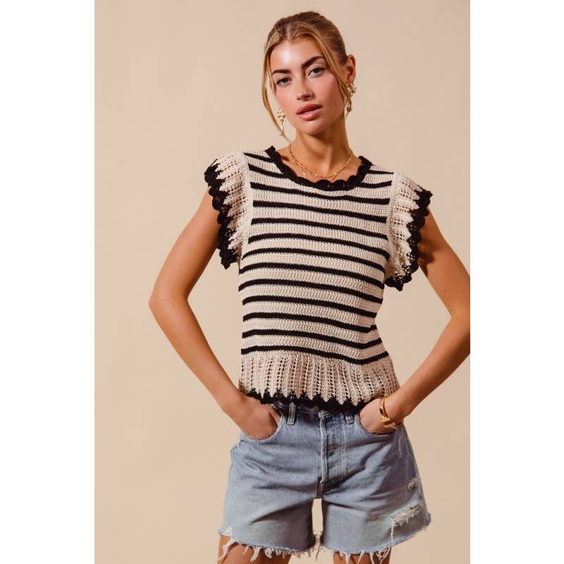 STRIPE SWEATER TOP