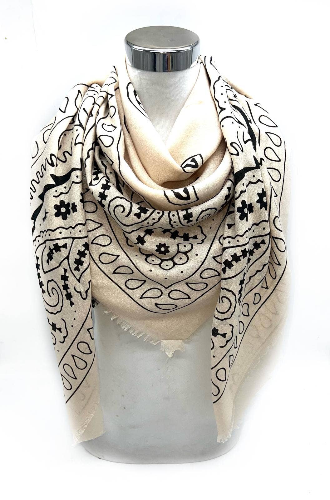 Oversized Paisley Square Scarf
