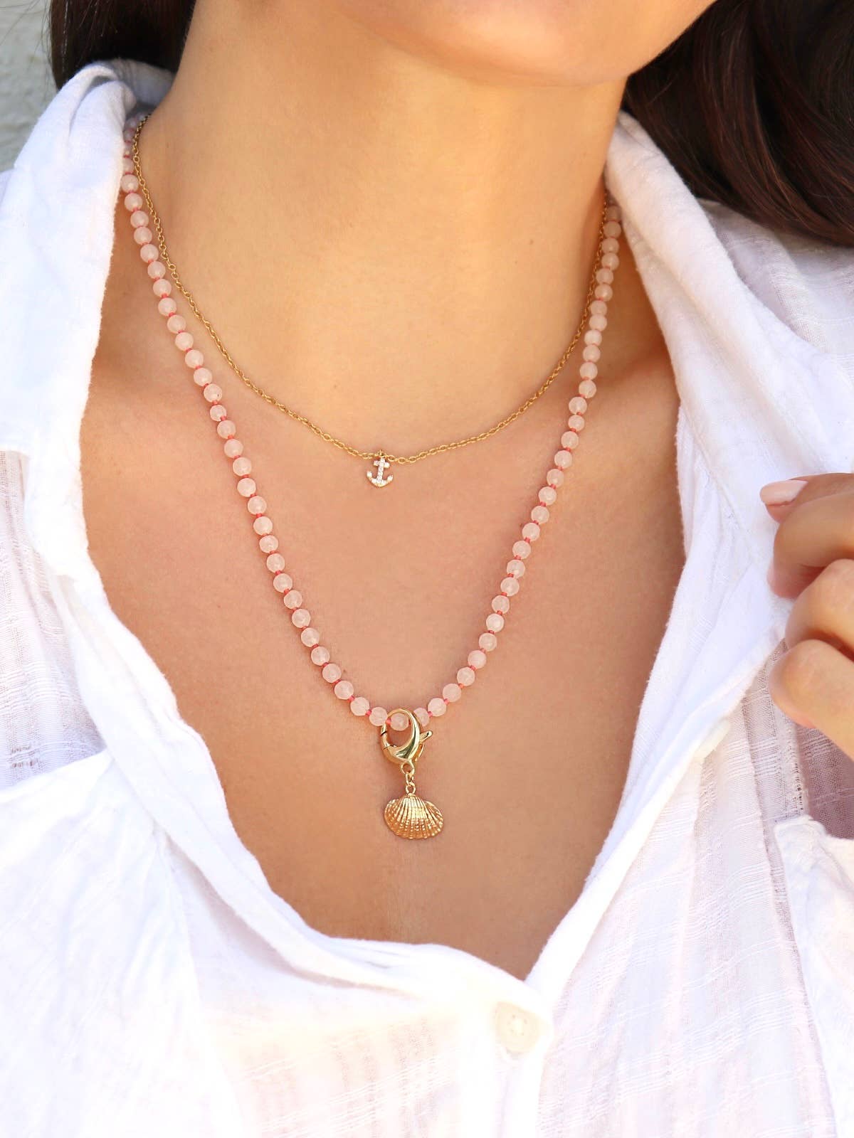 Shannon Semiprecious Gemstone Necklace Handmade