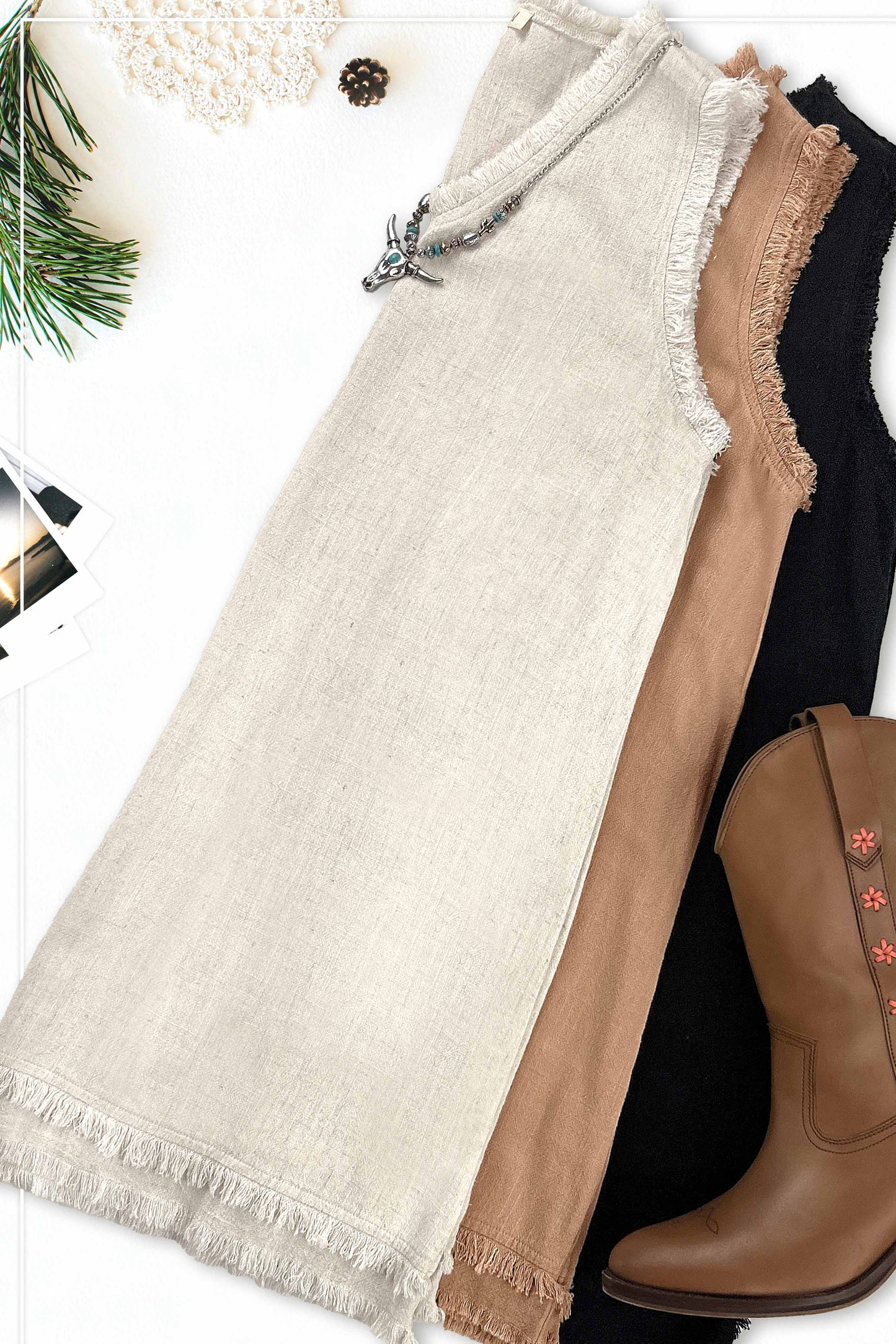Frayed Hem Mini Dress