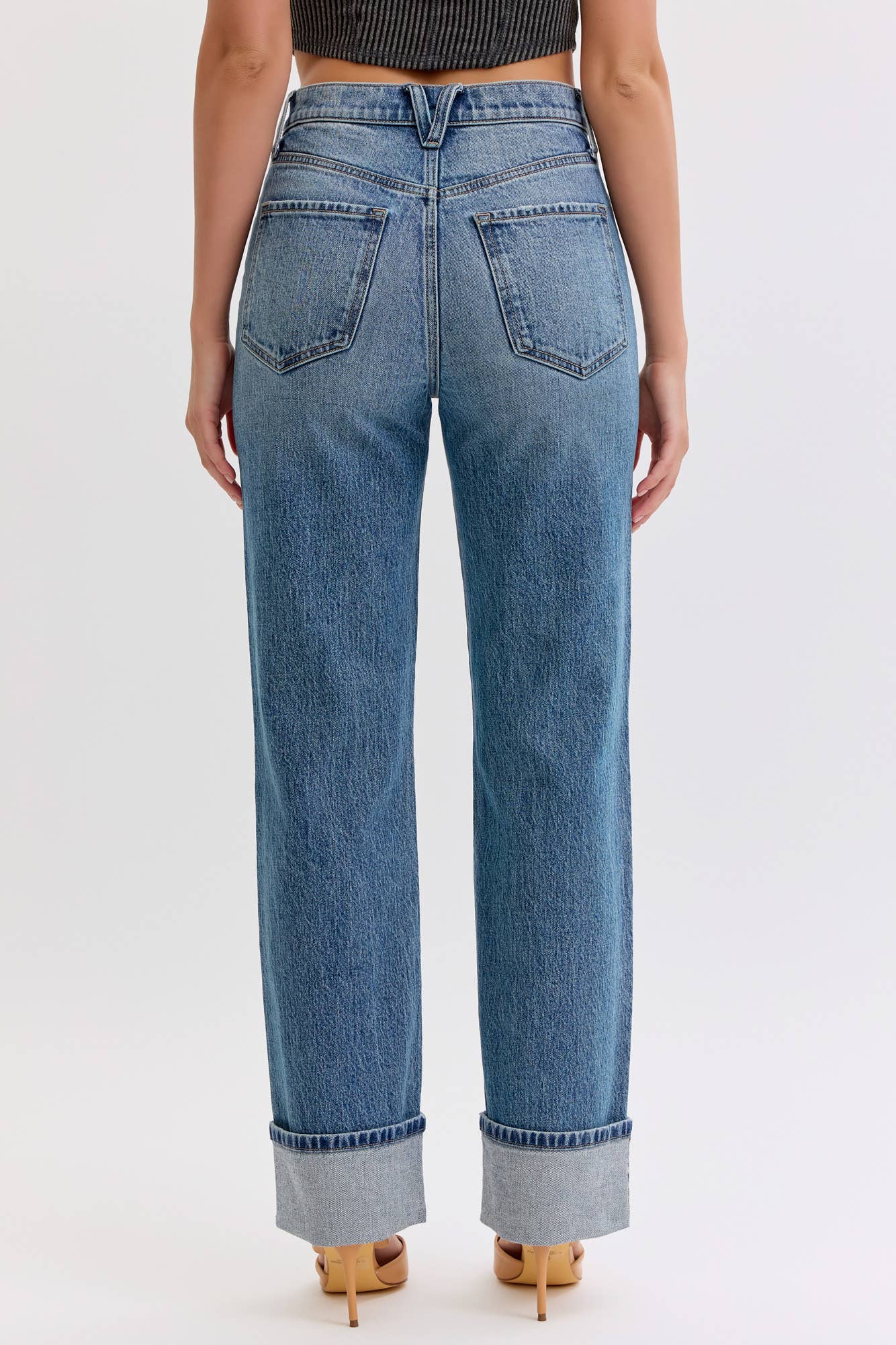 Super High Rise Dad Jean with Cuff