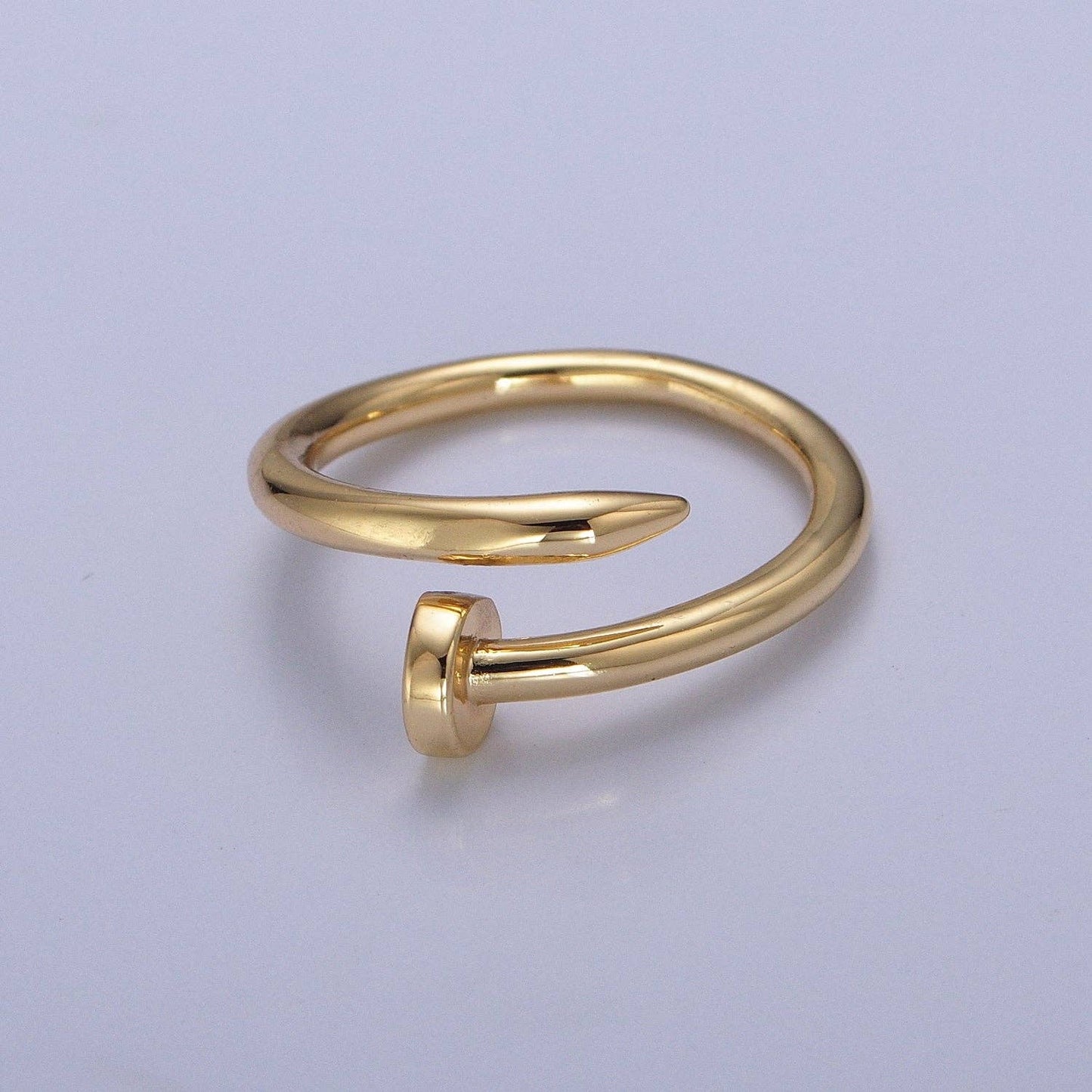 Dainty Nail Ring Minimalist Gold Ring