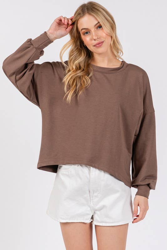 Terry Long Sleeve Top