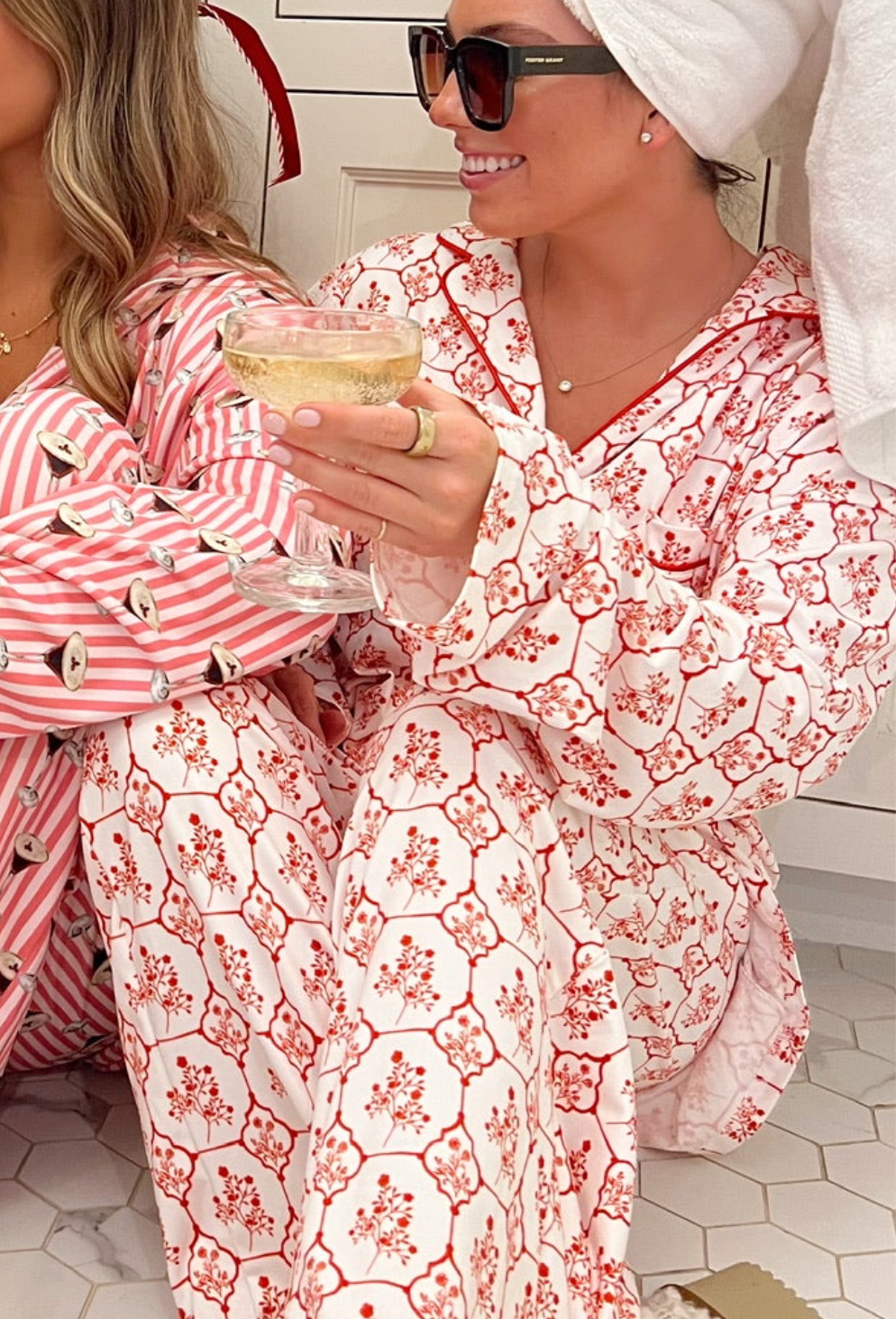 Red Toile Pajama Set