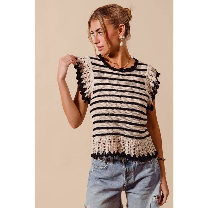 STRIPE SWEATER TOP