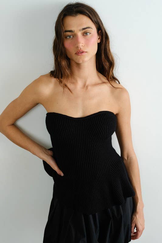 Fit And Flare Ribbed Top