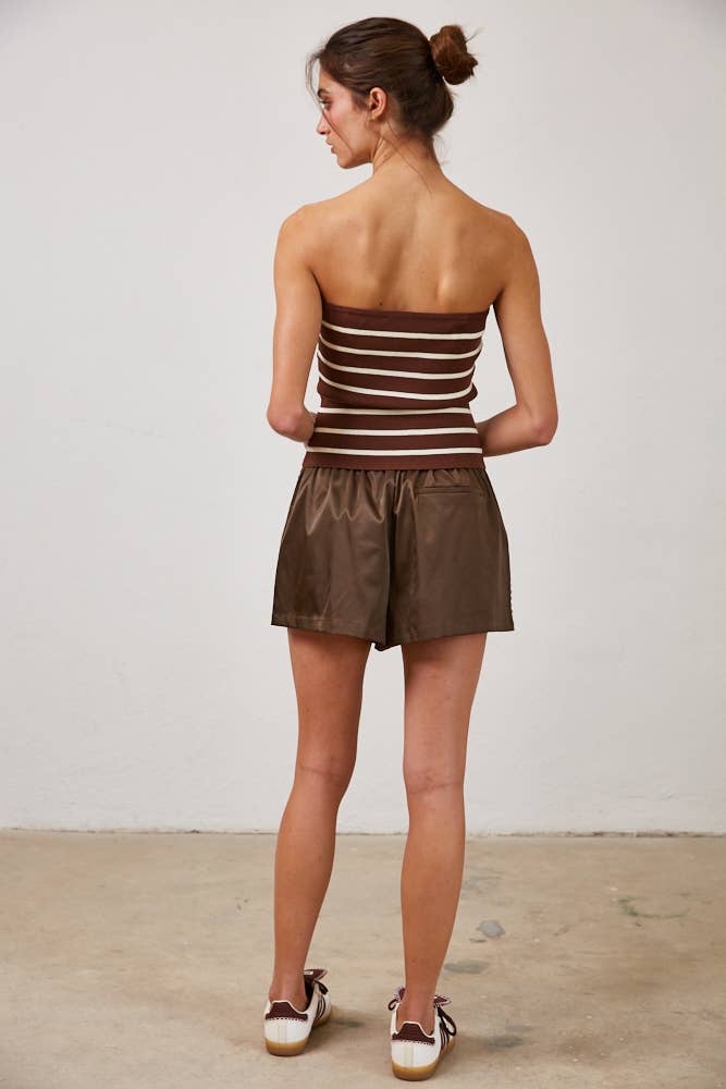 Striped Removable Strap Tank Top