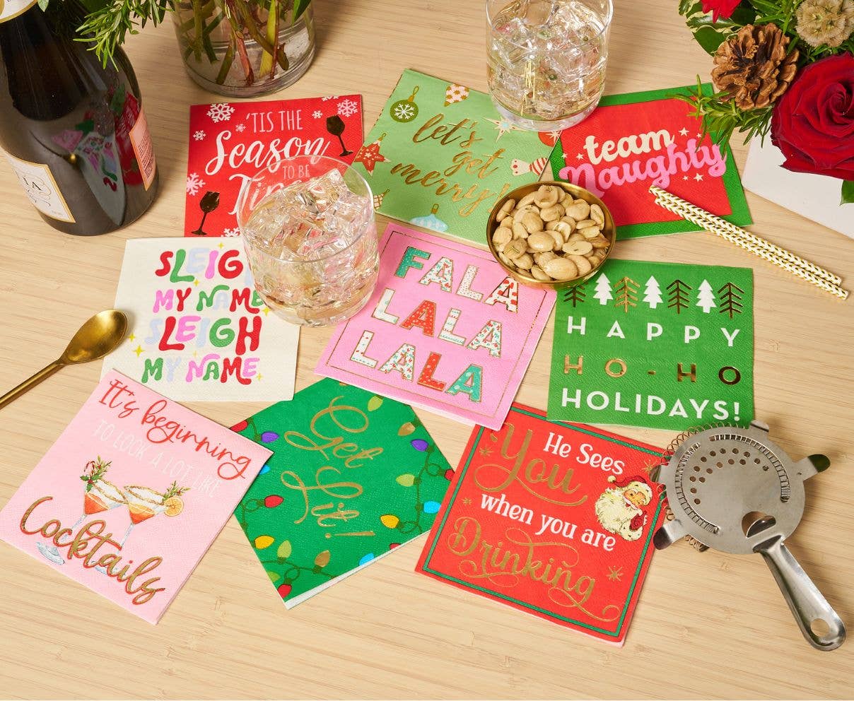 'Let's Get Merry' Cocktail Napkins/26pk