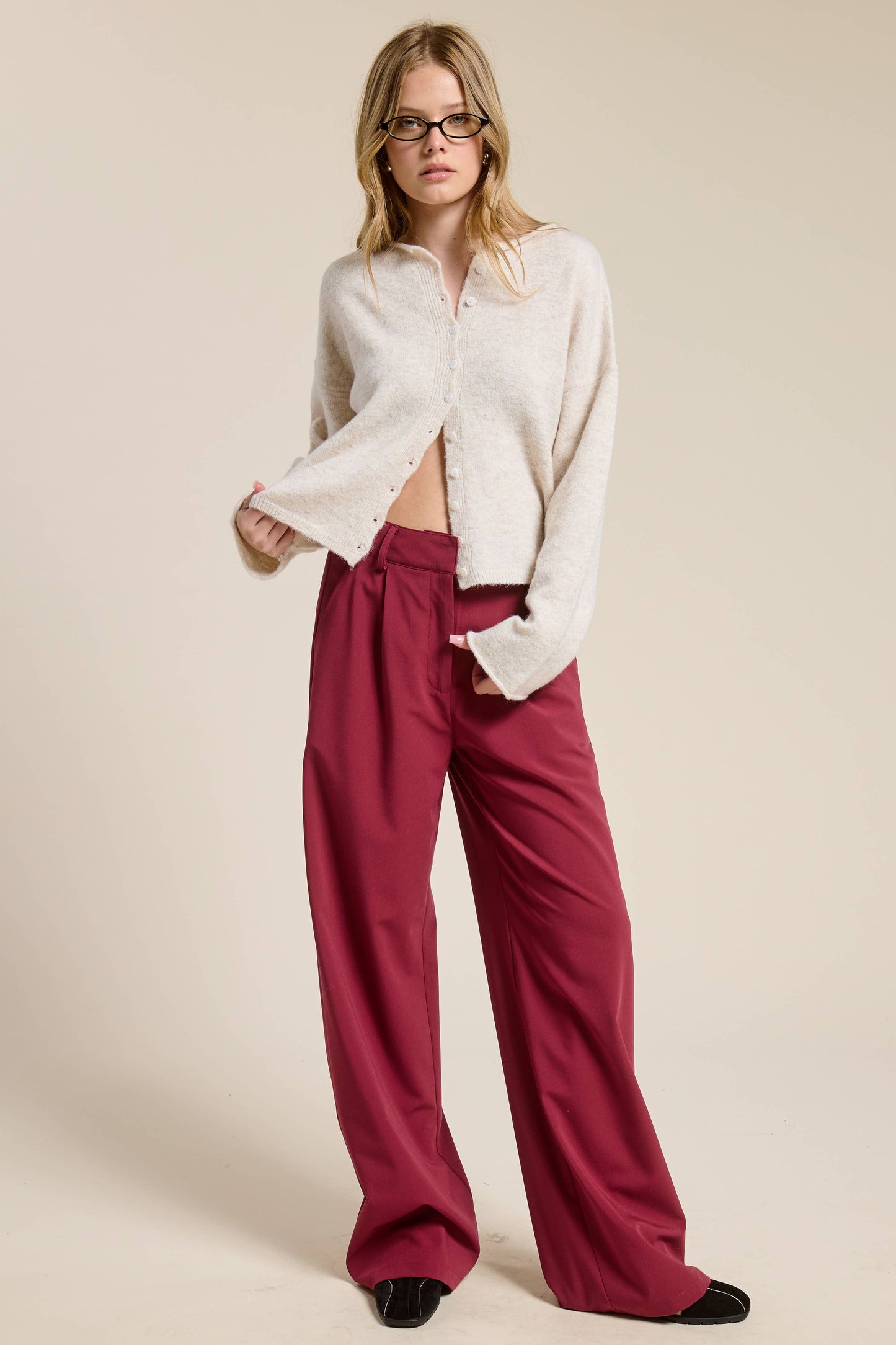 Essential Button Down Cardigan Top