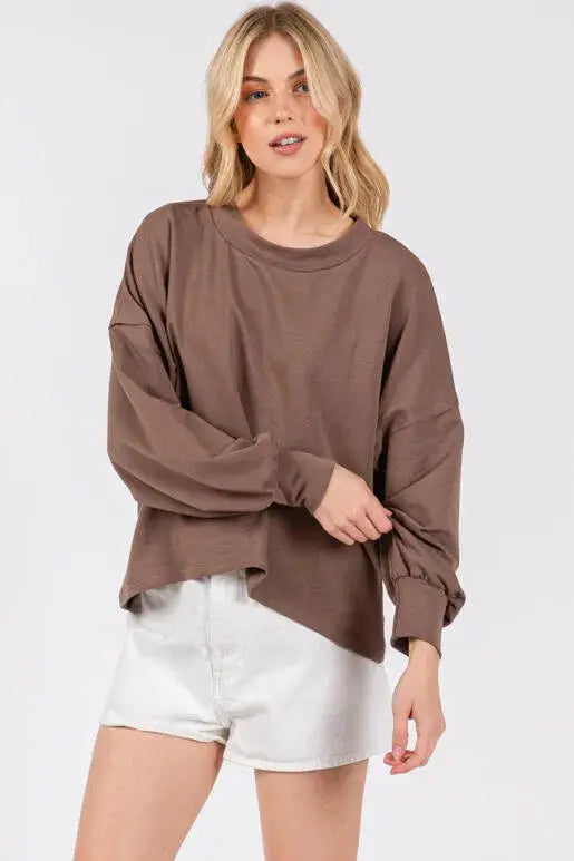 Terry Long Sleeve Top