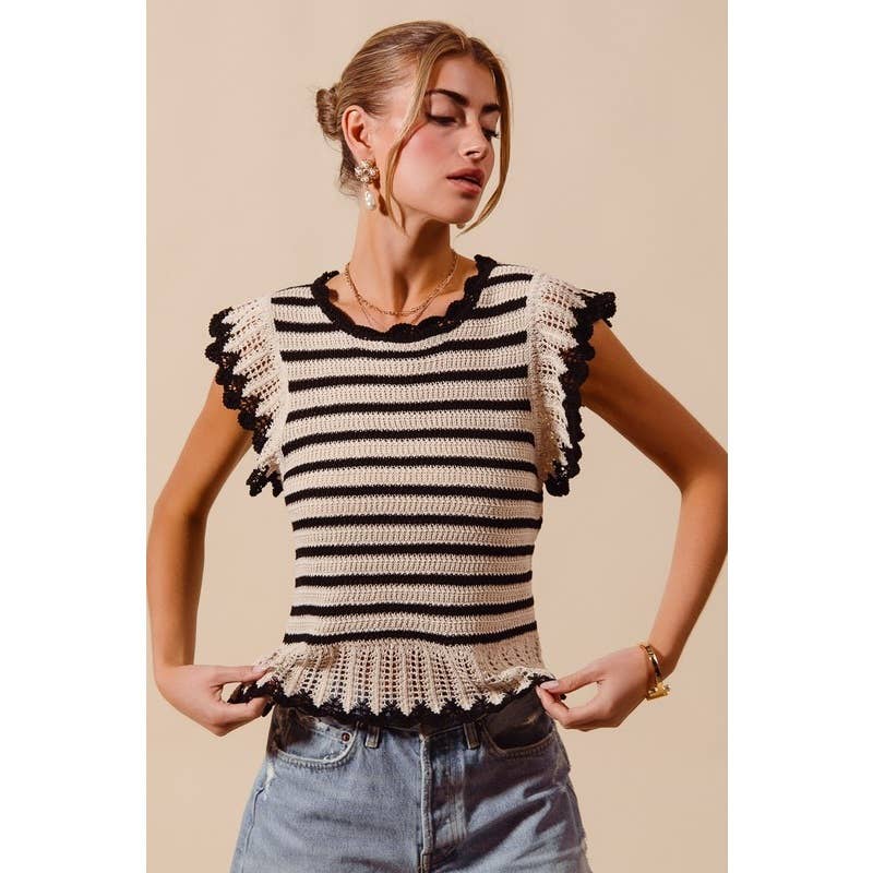 STRIPE SWEATER TOP