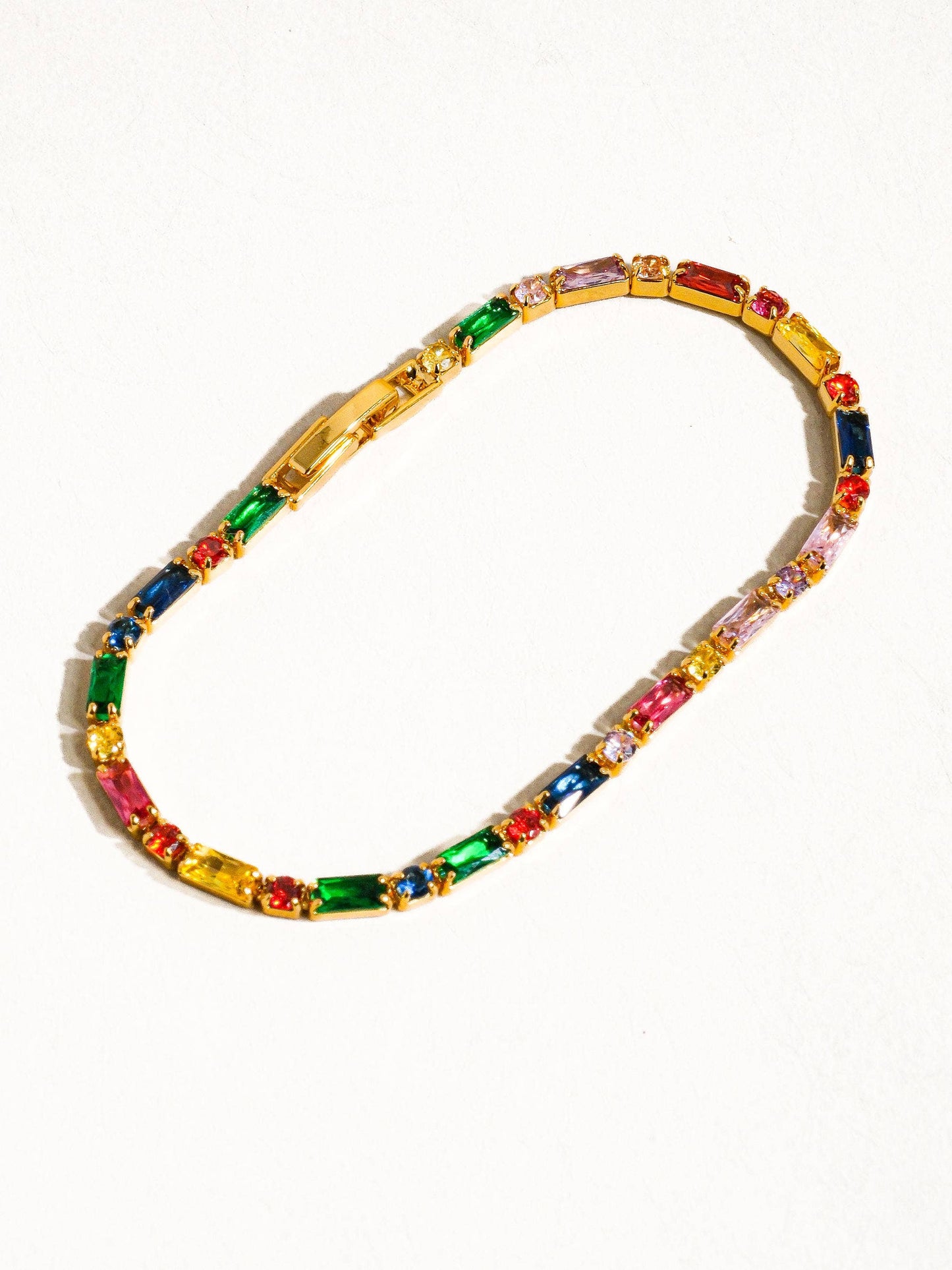 Shiloh Gold Multicolor Chain Bracelet
