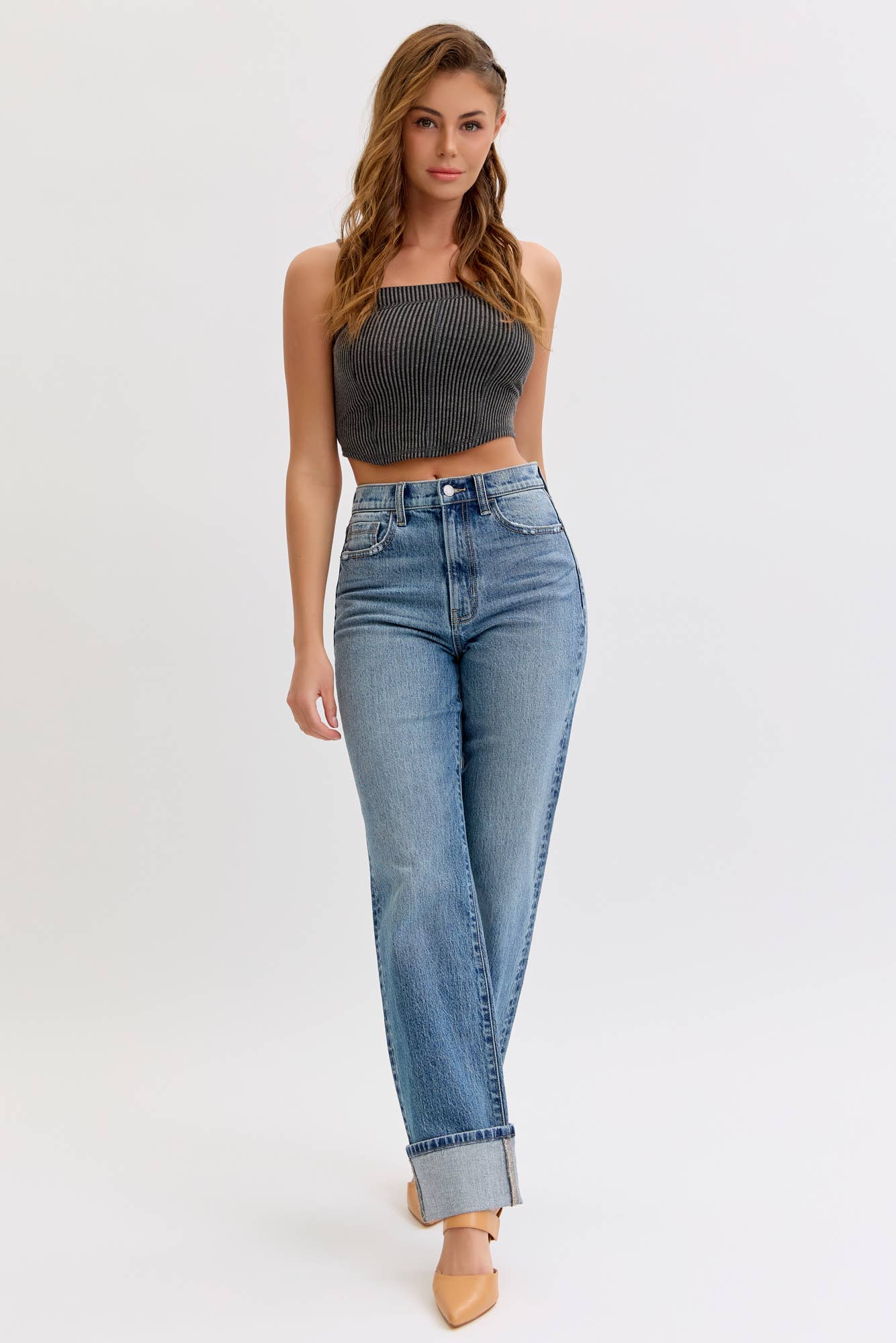Super High Rise Dad Jean with Cuff