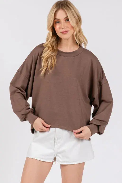 Terry Long Sleeve Top