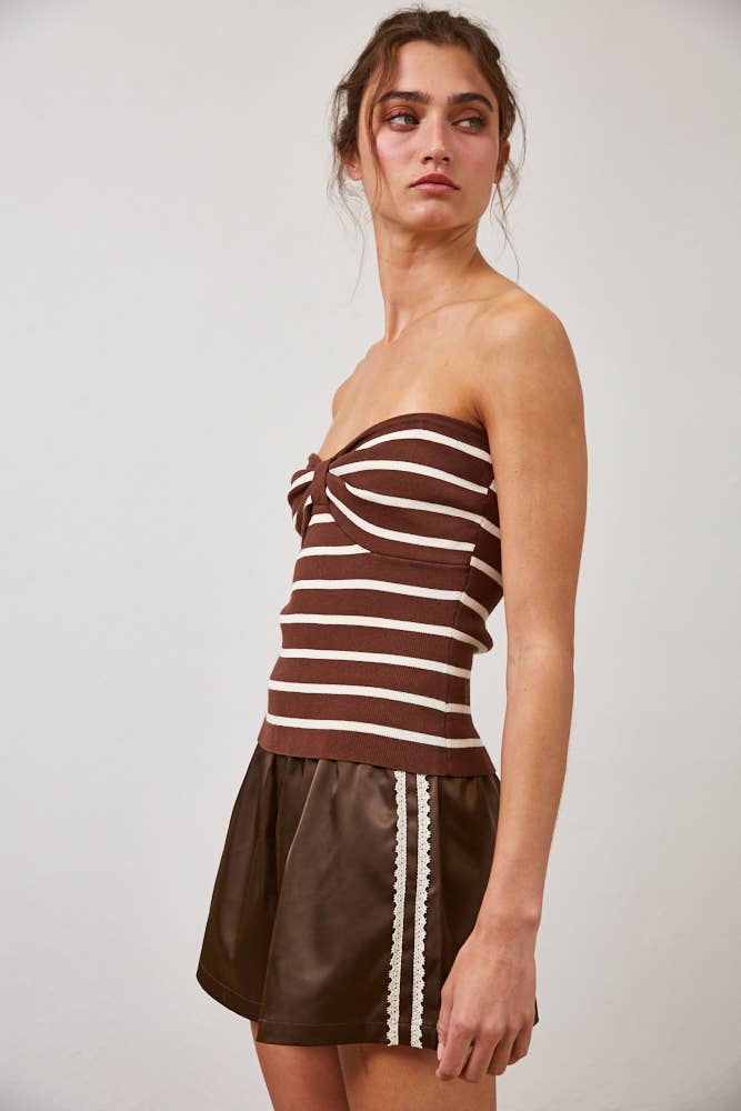 Striped Removable Strap Tank Top