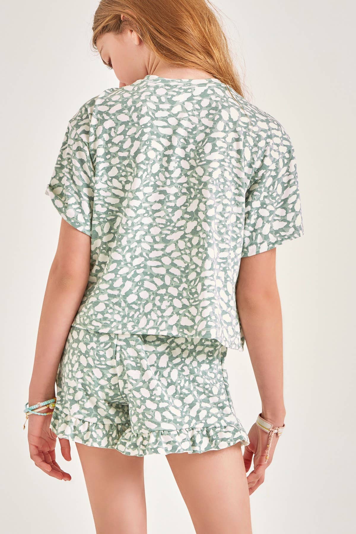 Animal Print Top and Shorts Set