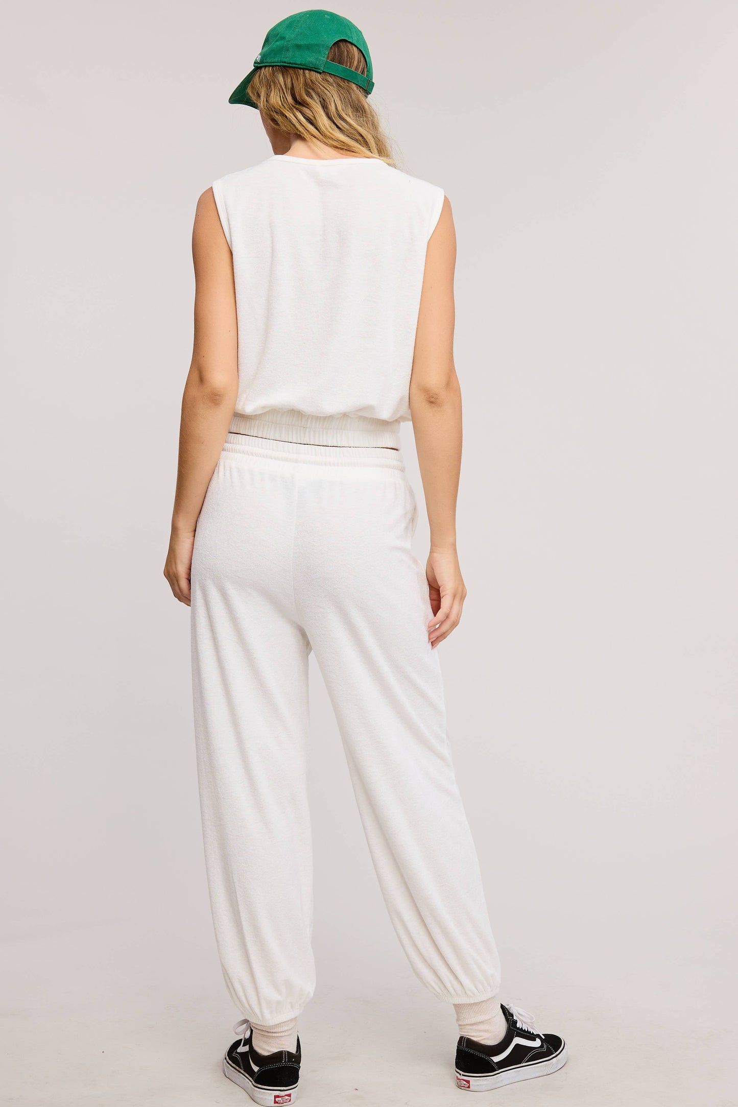 Terry Knit Tank and Jogger Sweatpants Matching Set
