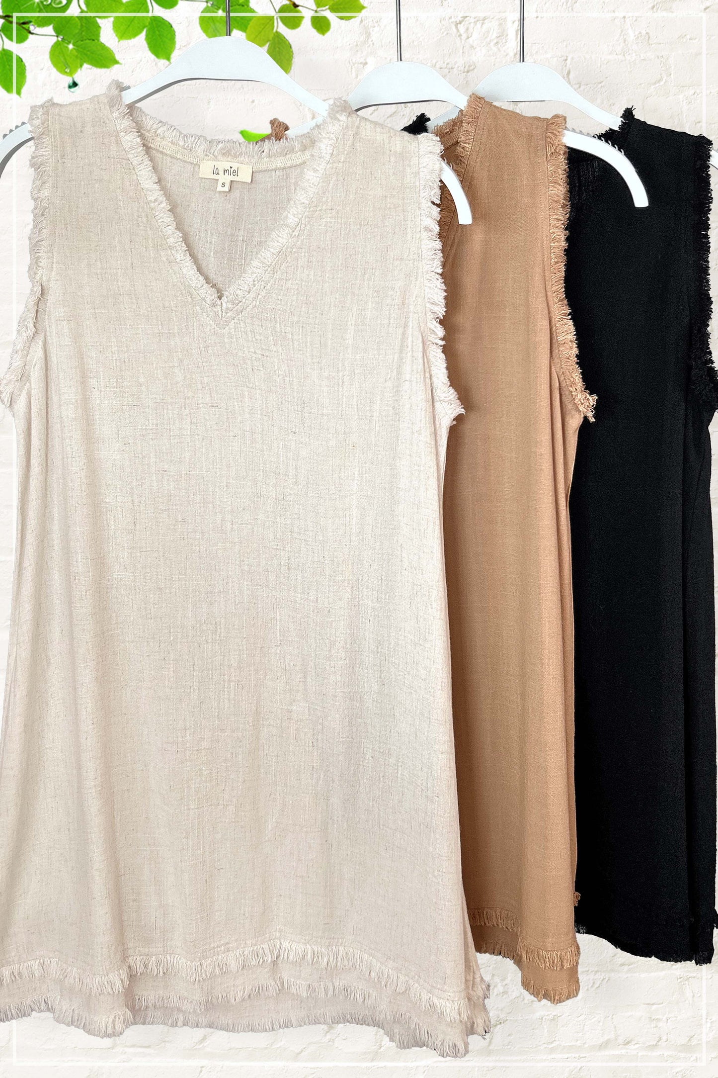 Frayed Hem Mini Dress