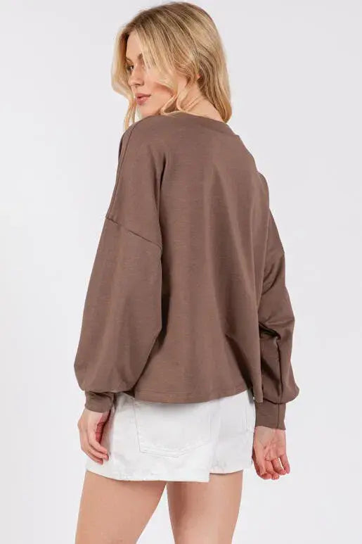 Terry Long Sleeve Top