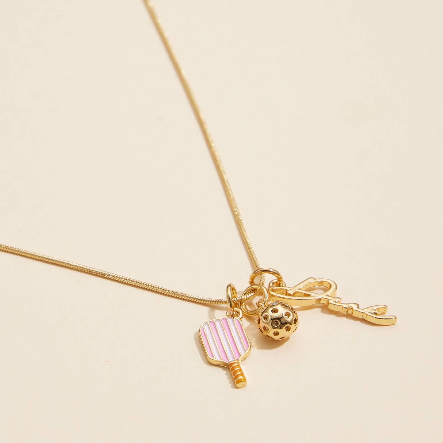 Pickleball Love Charm Necklace