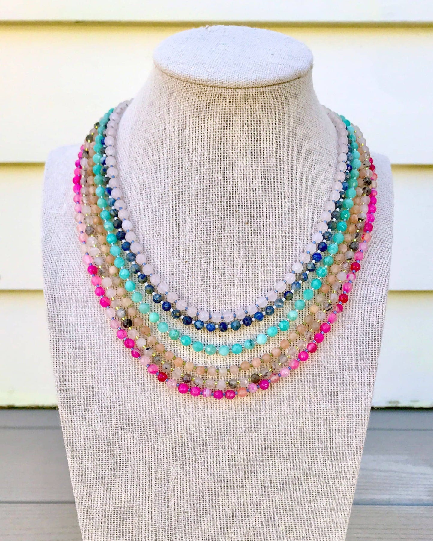 Shannon Semiprecious Gemstone Necklace Handmade