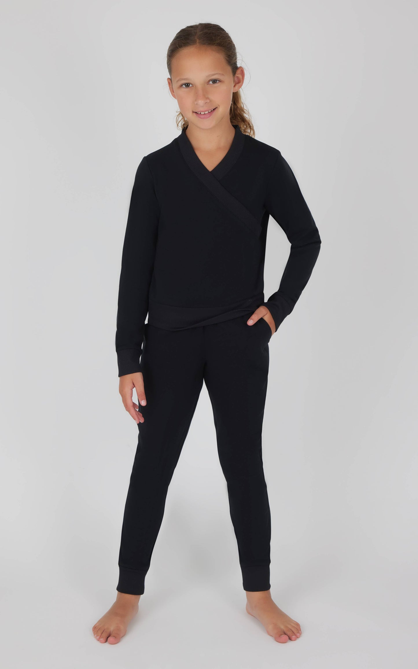 Girls Cross Over Pullover and Jogger - Set