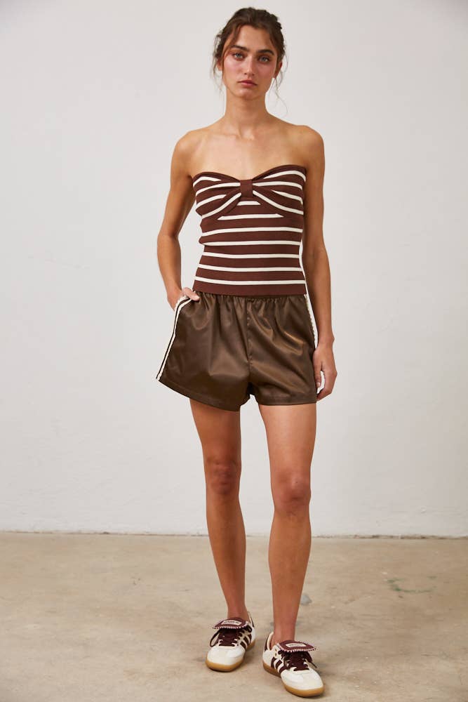 Striped Removable Strap Tank Top