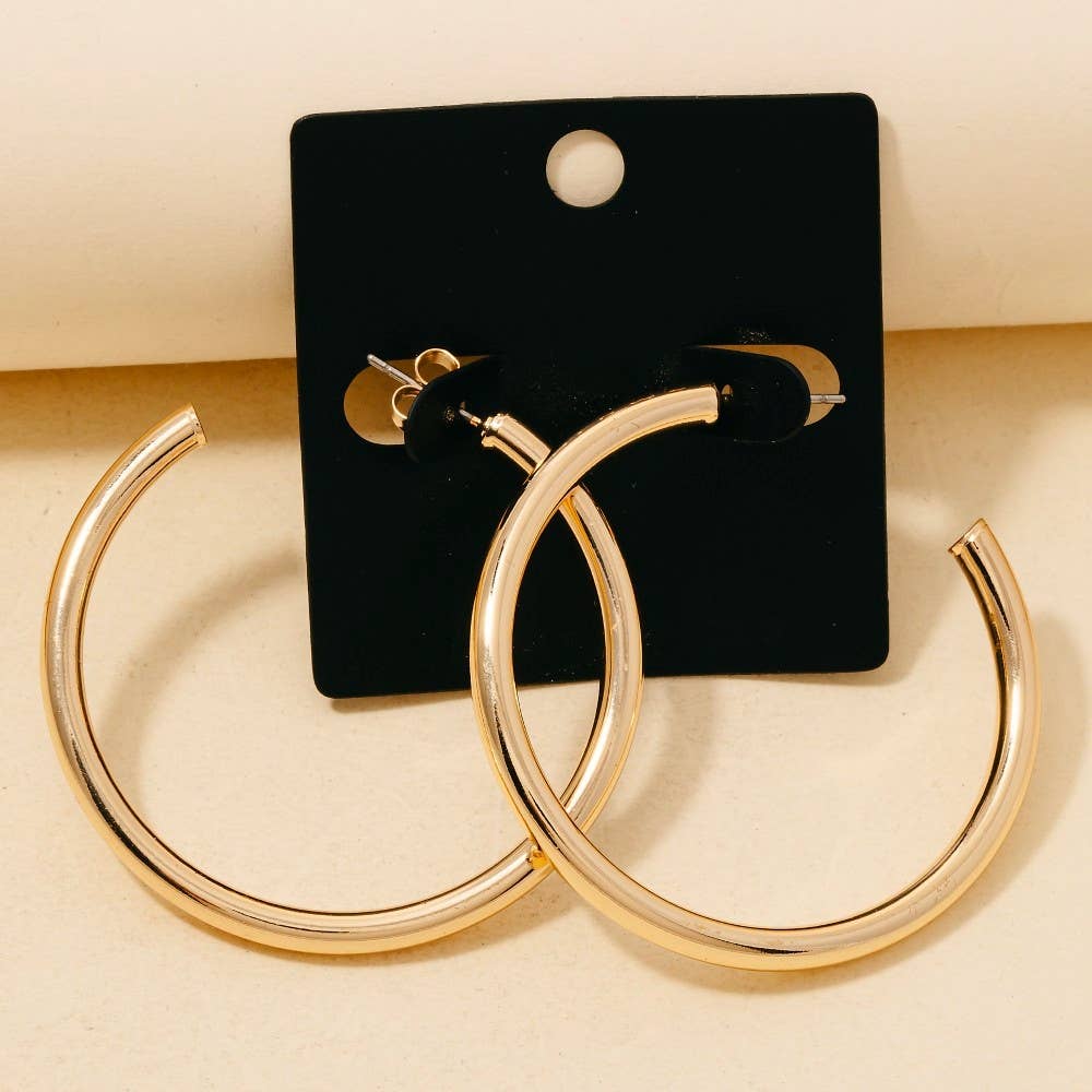 Large Tube Hoop Earrings