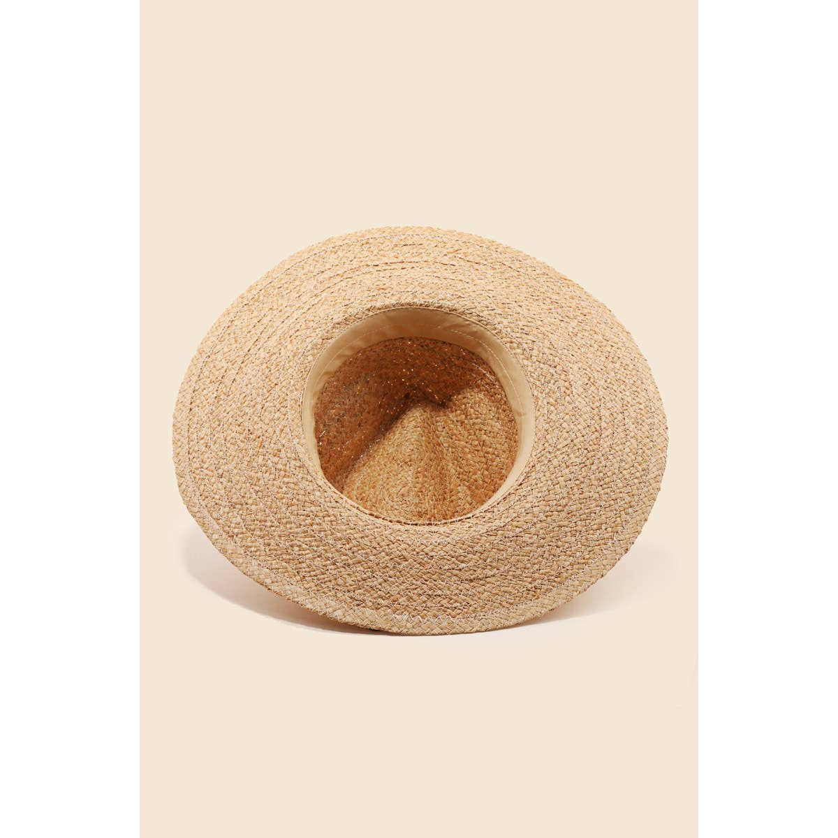 Straw Braid Flat Brim Sun Hat
