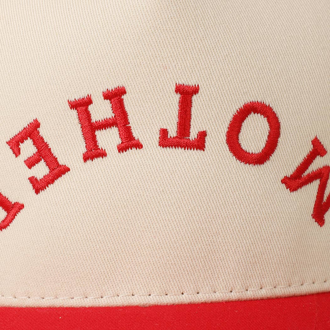 MOTHER Upside Down Lettering Embroidery Cap