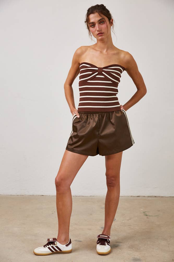 Striped Removable Strap Tank Top