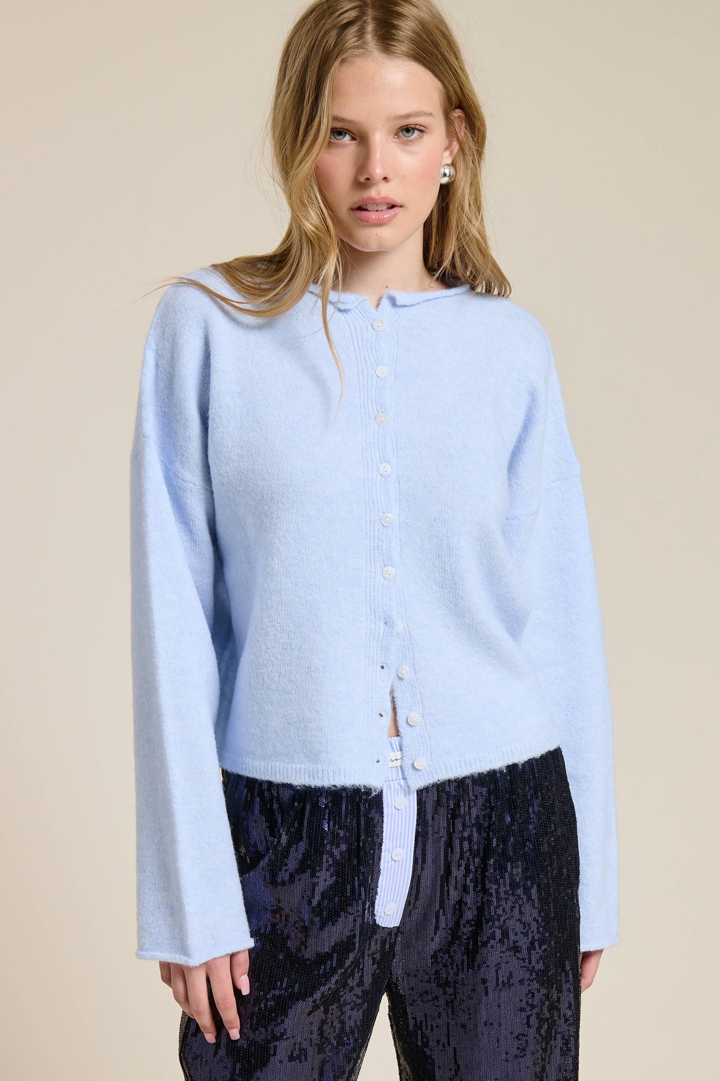 Essential Button Down Cardigan Top